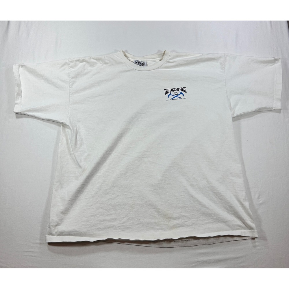 Vintage Aussie T Company Jagged Edge Alaska Climbing Club Graphic Tee White XL